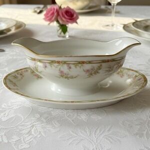 Antique 1903 Theodore Haviland Limoges France Gravy Boat Schleiger 346